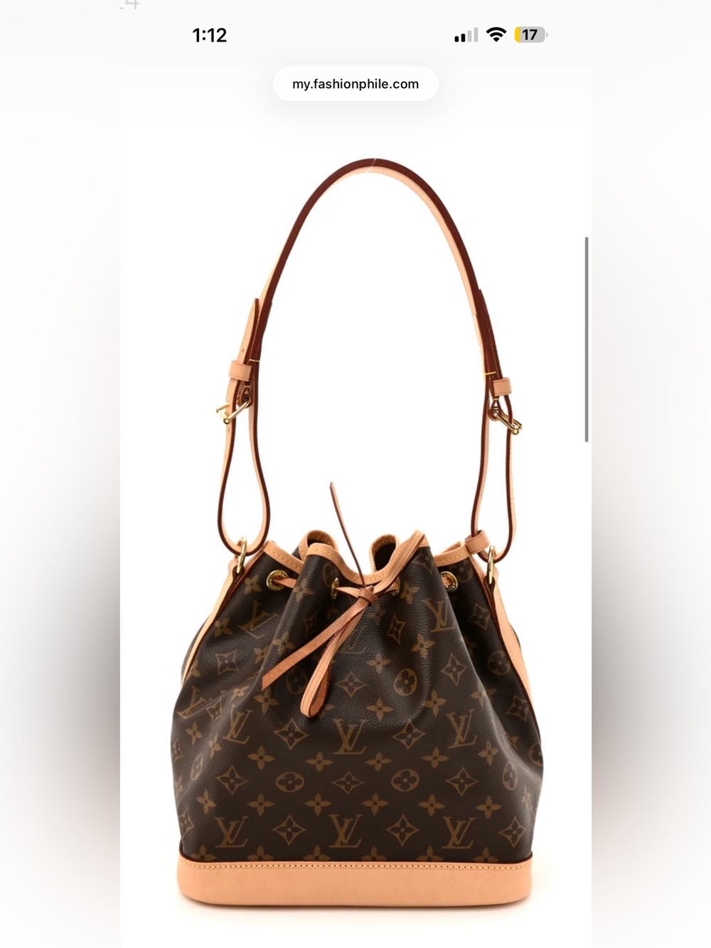 Louis Vuitton Brown Monogram Petie Noe